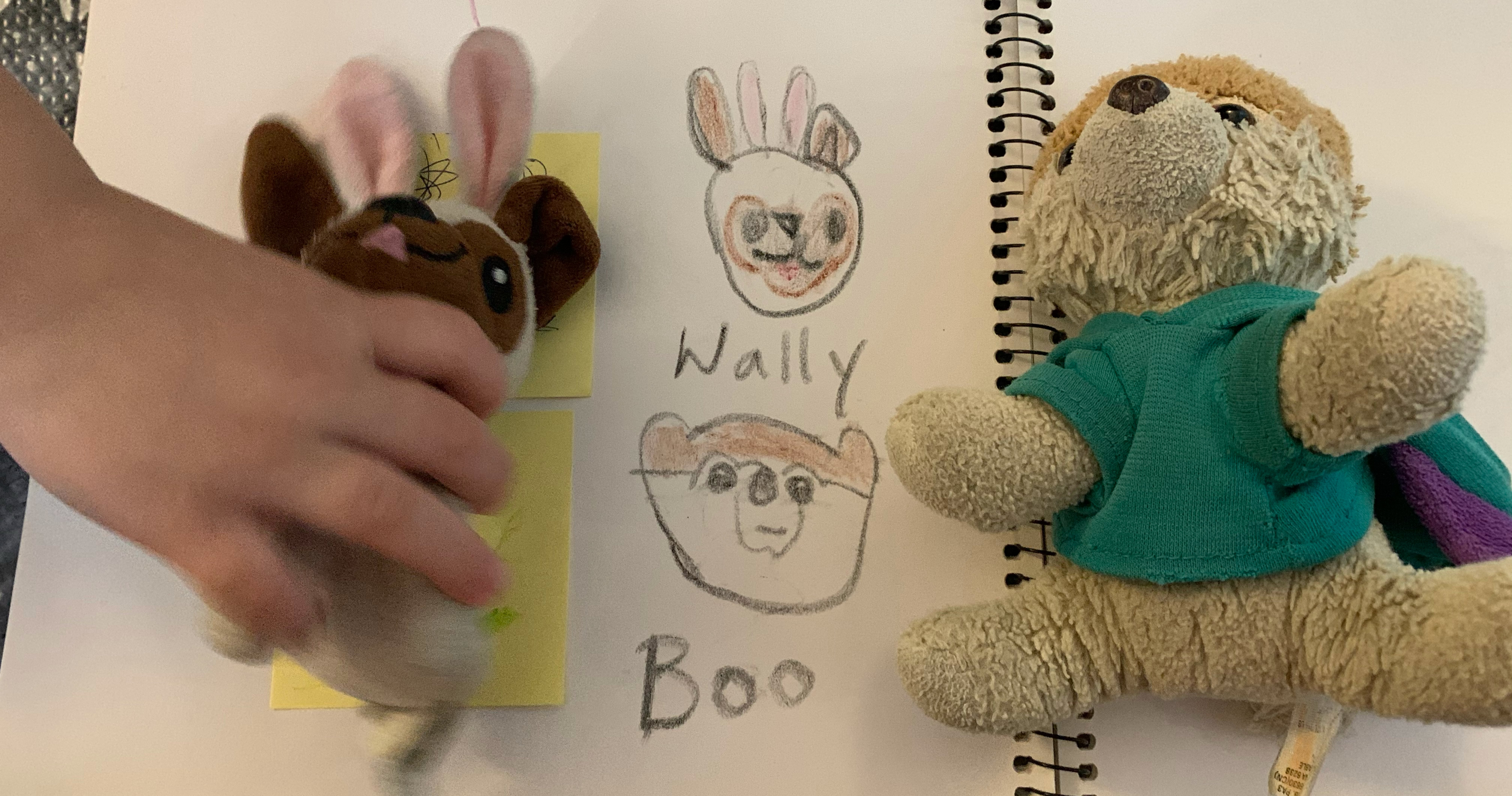 Wally and Boo Crayon on paper